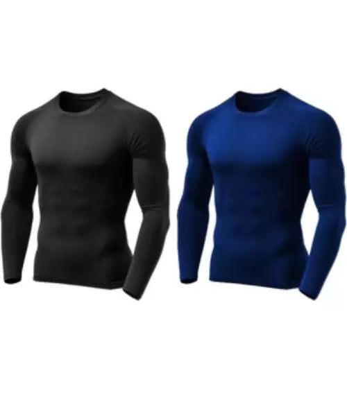 Kit 2 Camisas Masculina Manga Longa Proteção Solar Térmica UV 50 Compressão Segunda Pele