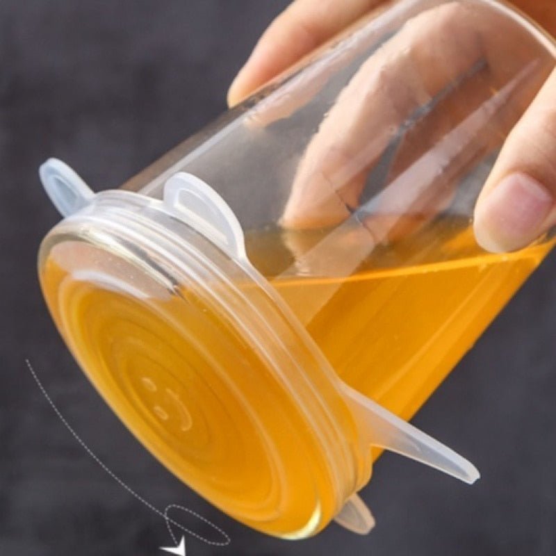 Kit 6 Tampas Elásticas de Silicone Reutilizável para Potes Tapoar de Cozinha - Eu Piro - Descontos de pirar
