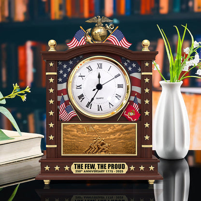 Military Desk Clock Plaque - Personalized 250th Anniversary Gift for Soldier 03huqn080725