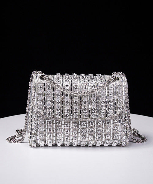 Bolsa de Festa com Corrente e Strass Arco-Íris