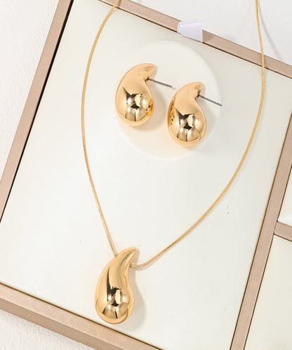 Brinco e Colar Gota Prata (2 Peças) - Elegância Atemporal
