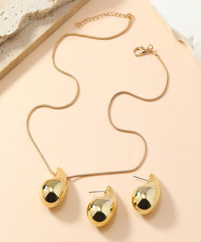 Brinco e Colar Gota Prata (2 Peças) - Elegância Atemporal