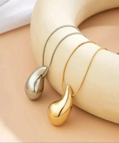 Brinco e Colar Gota Prata (2 Peças) - Elegância Atemporal