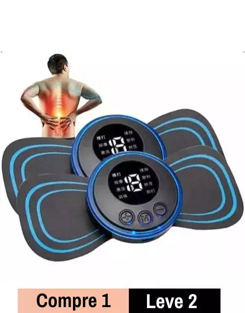 Kit Mini Massageador Estimulador Muscular Portátil 2 Unidades para Dores Musculares, Circulação, Dores no Pescoço, Dores nas Pernas