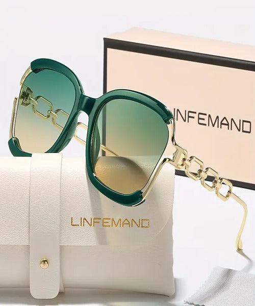 Óculos de Sol Feminino Quadrado com Lentes Degradê
