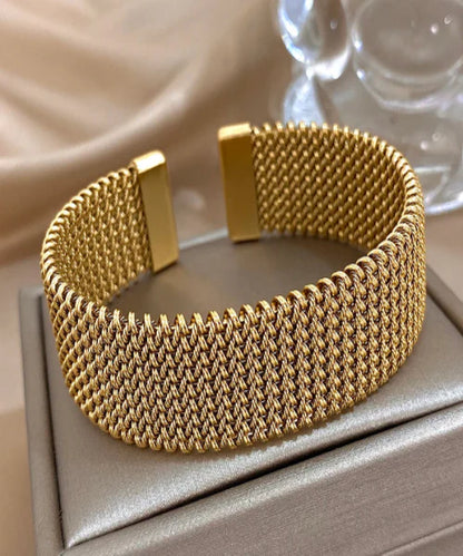 Pulseira Clássica de Malha Trançada em Aço Inoxidável - loja eu piro