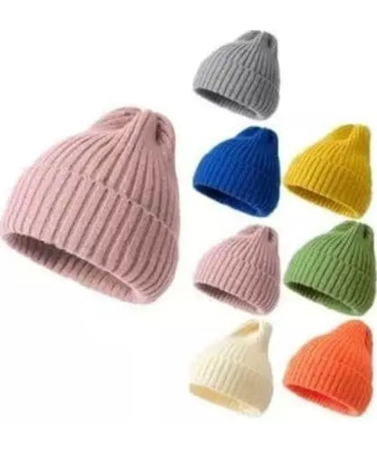 Touca Gorro de Malha em Crochê Unissex Diversas Cores para Outono e Inverno