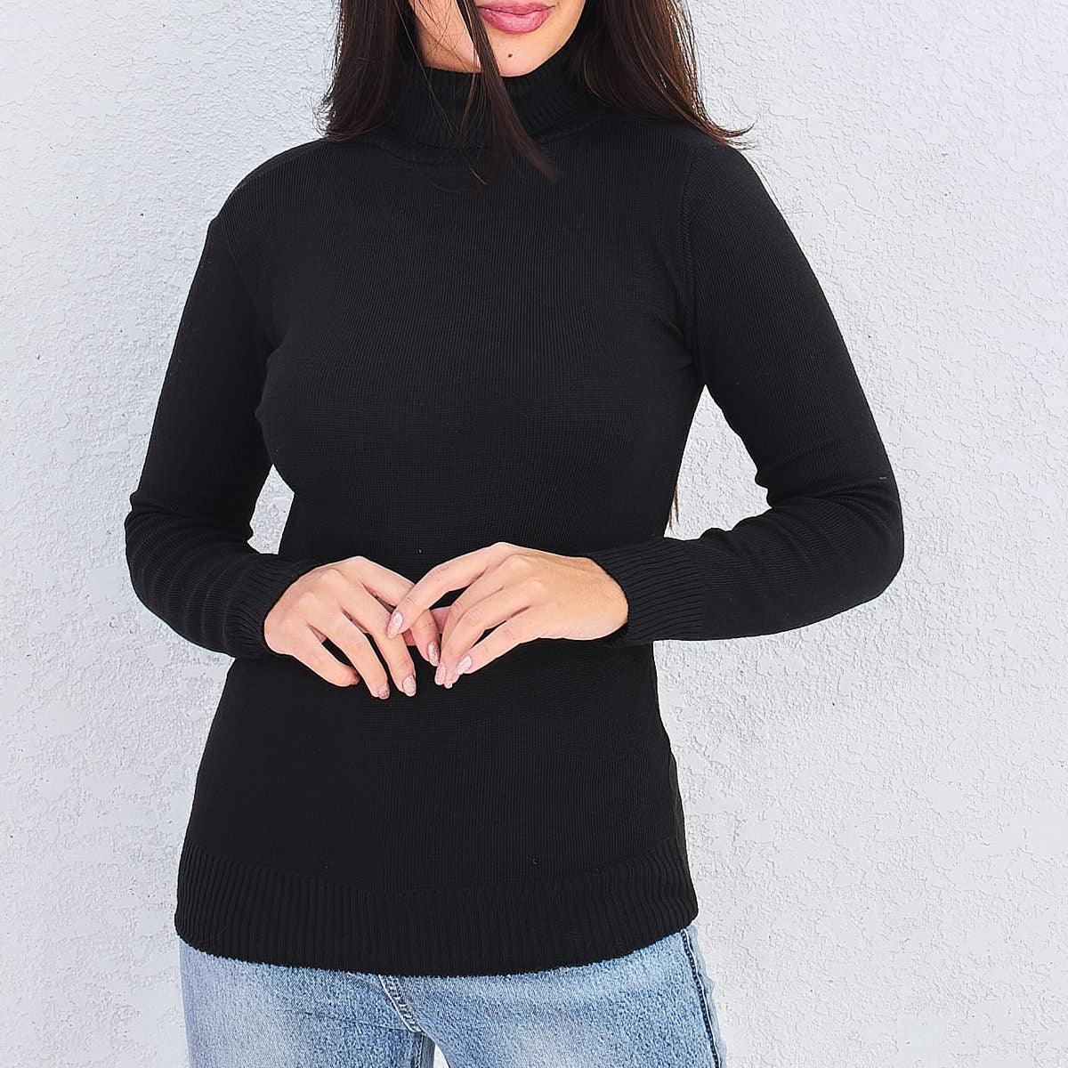Blusa Suéter Cacharrel Tricot Feminina Gola Alta Outono e Inverno - Eu Piro - Descontos de pirar