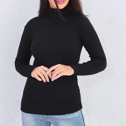 Blusa Suéter Cacharrel Tricot Feminina Gola Alta Outono e Inverno - Eu Piro - Descontos de pirar